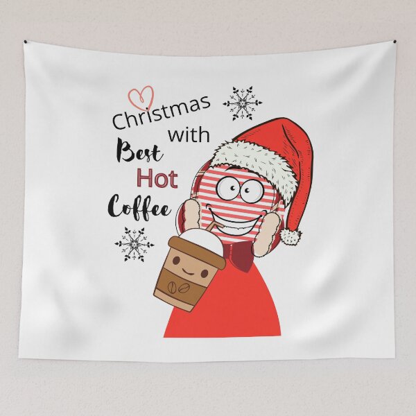 Item preview, Christmas With Best Hot Coffee designed and sold by OMdesign10.