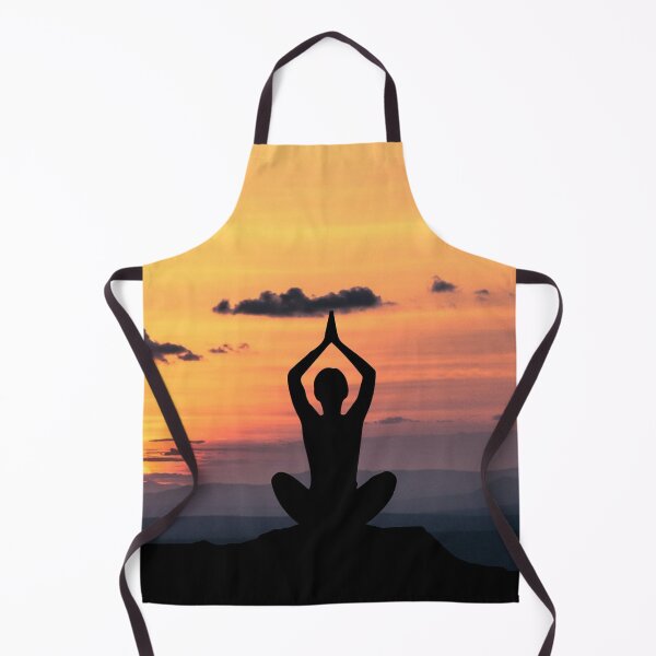Item preview, mountain top meditation during sunrise designed and sold by blurry-mind.