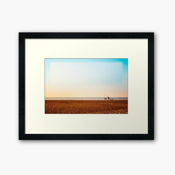 Hossegor's fishermen Framed Art Print