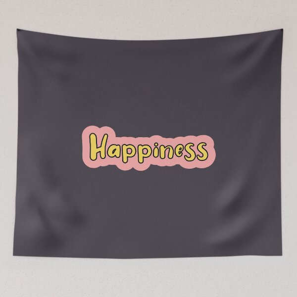 Item preview, Happiness Word Typography designed and sold by LoveLifeRandom.