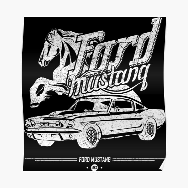 Ford Mustang Vintage Poster