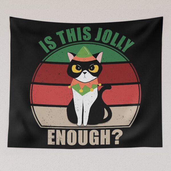 Item preview, Is This Jolly Enough - Christmas Cat designed and sold by Giacob.