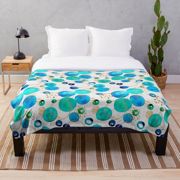 Artikelvorschau, Teal and Gold Circles entworfen und verkauft von RebeccaFlaherty.