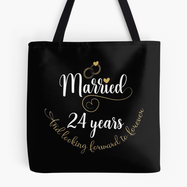 Item preview, Married 24 Years And Looking Forward To Forever Cute Couples graphic designed and sold by Grabitees.