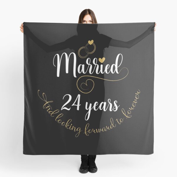 Item preview, Married 24 Years And Looking Forward To Forever Cute Couples graphic designed and sold by Grabitees.