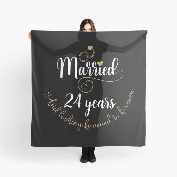 Item preview, Married 24 Years And Looking Forward To Forever Cute Couples graphic designed and sold by Grabitees.