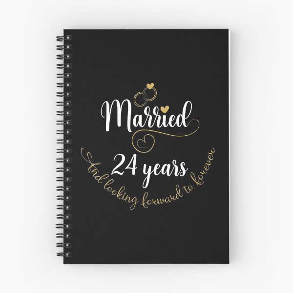 Item preview, Married 24 Years And Looking Forward To Forever Cute Couples graphic designed and sold by Grabitees.