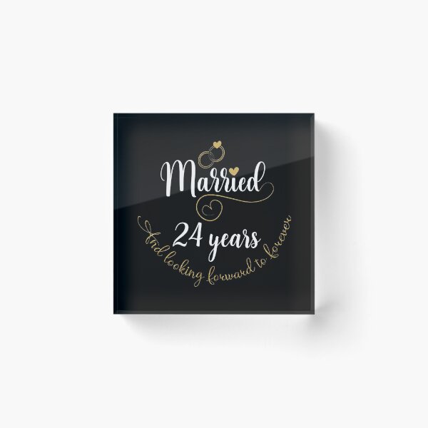 Item preview, Married 24 Years And Looking Forward To Forever Cute Couples graphic designed and sold by Grabitees.