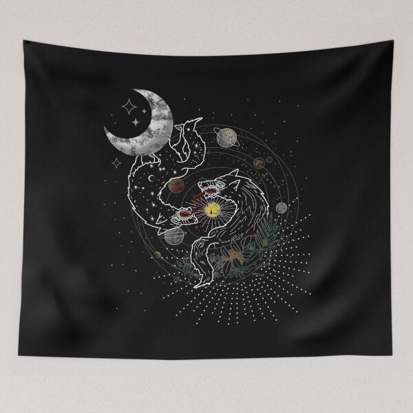 Item preview, lobos noche y dia designed and sold by MugDesignStore.