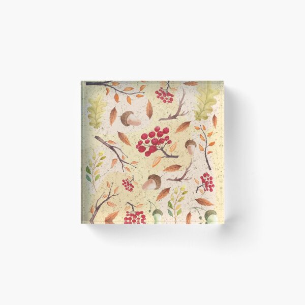 Item preview, Autumn Leaves Acorn Pattern designed and sold by PlusAdore.