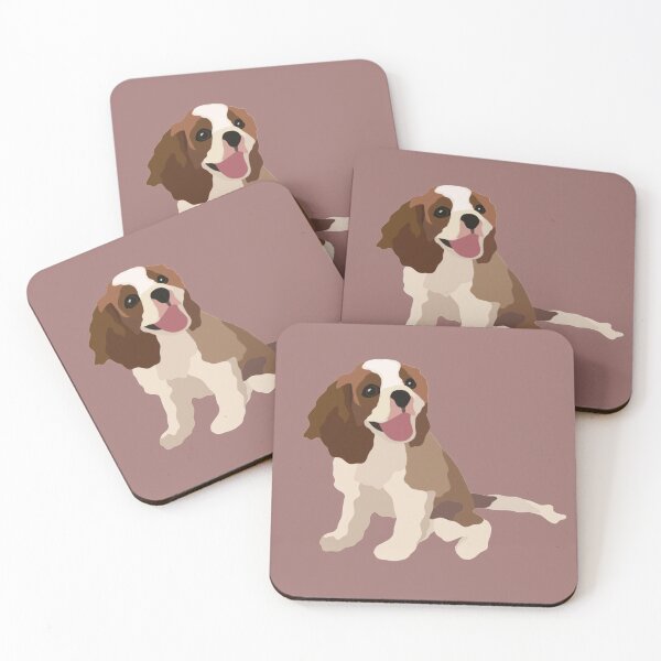 Item preview, Cavalier King Charles Spaniel Dog Portrait Digital Illustration designed and sold by sherylwylie.