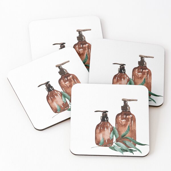 Item preview, Bathroom set print with eucaliptus designed and sold by anna0711.