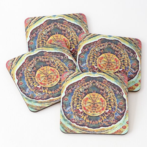Item preview, Abstract Sun fire yellow and blue designed and sold by Digibee.
