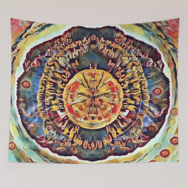 Item preview, Abstract Sun fire yellow and blue designed and sold by Digibee.