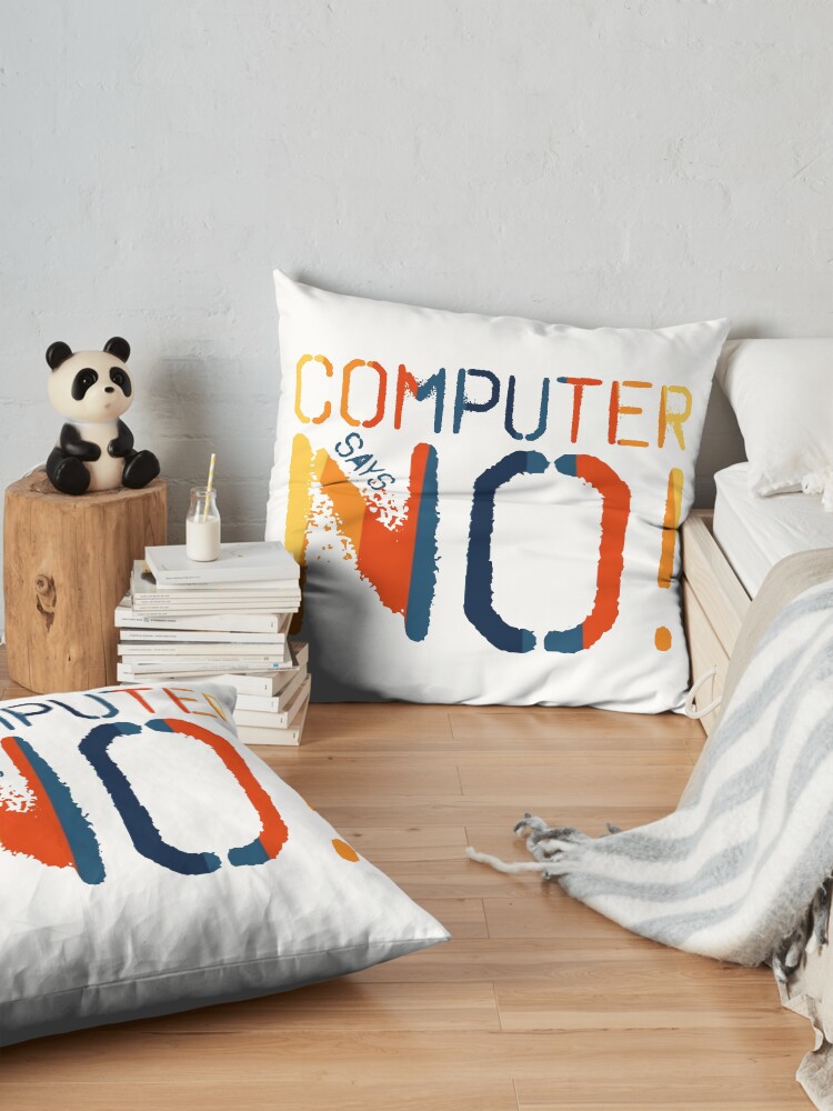 Alternate view of Computer says no - Retro Floor Pillow