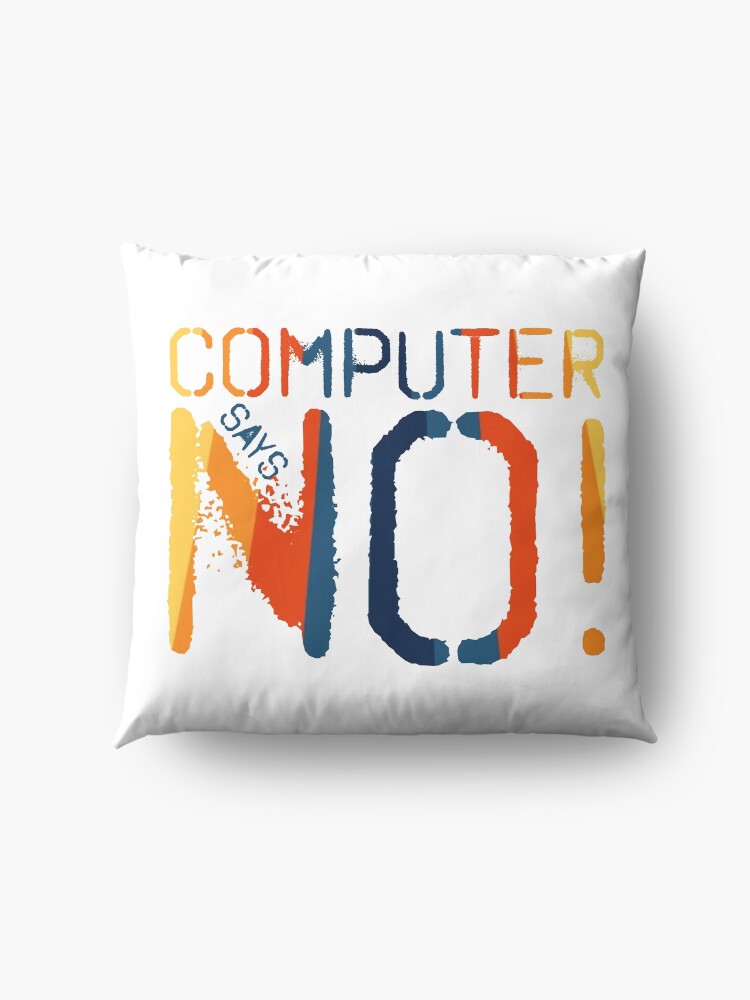 Alternate view of Computer says no - Retro Floor Pillow