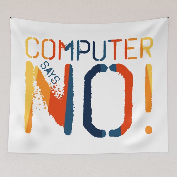 Item preview, Computer says no - Retro designed and sold by Strawberry Spiced Designs.