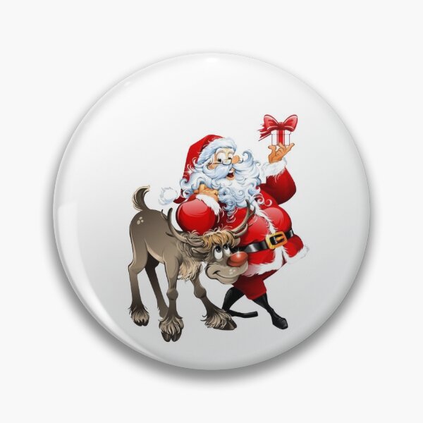 Item preview, Santa and Rudolph designed and sold by Imakeyouhappy.