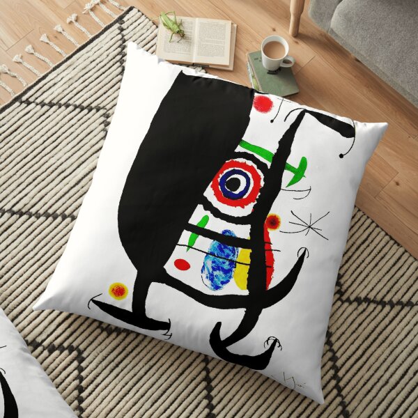 Joan Miró | “L’Inhibé" - "The Inhibited" | Abstract Surrealism Floor Pillow