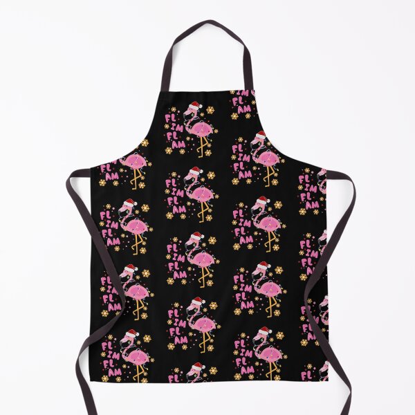 Item preview, Flim Flam Flamingo Christmas on Black designed and sold by meggydesigns.