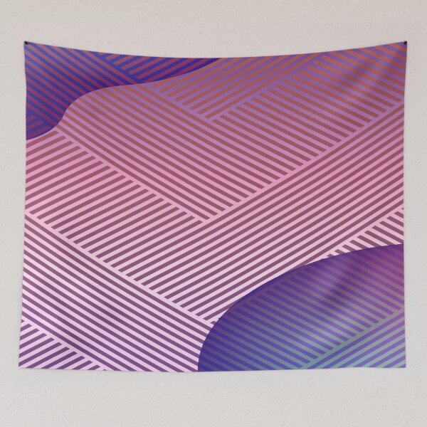Item preview, Pink diagonal lines pattern | Purple 3d shapes pattern designed and sold by TheWalnut.