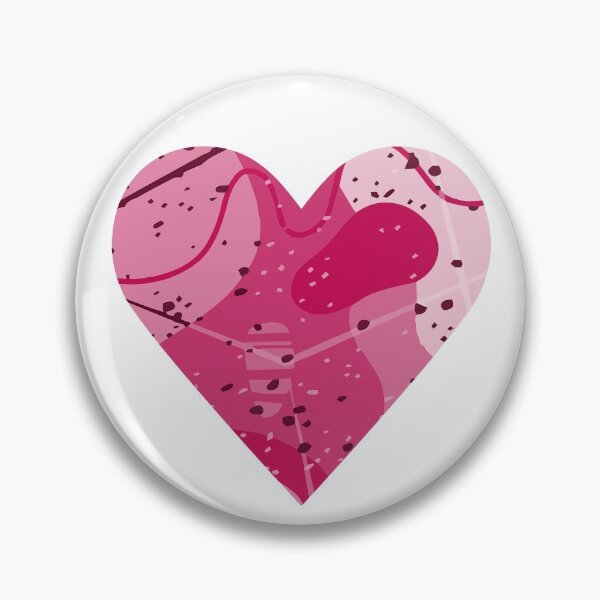 Artikelvorschau, Silhouette eines rosa abstrakten Herzens. Symbol der Liebe entworfen und verkauft von Dustick.