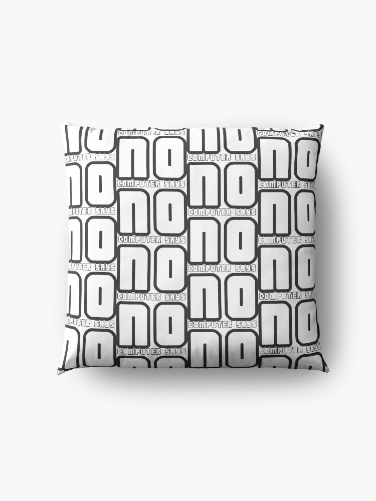 Alternate view of Computer says no - BOLD Floor Pillow
