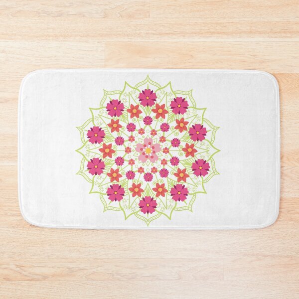 Item preview, Pink Green Flower Mandala  designed and sold by BohoMoon.