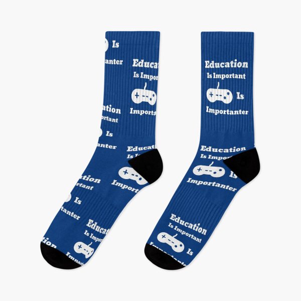 Item preview, Education is important but gaming is importanter | Blue designed and sold by metin1331.