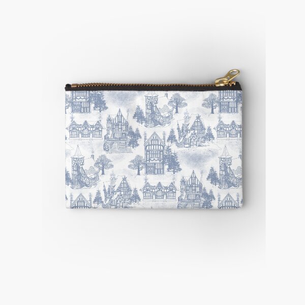 Item preview, Snowy Christmas in Tudor Village (Toile) designed and sold by SmokeInTheWoods.