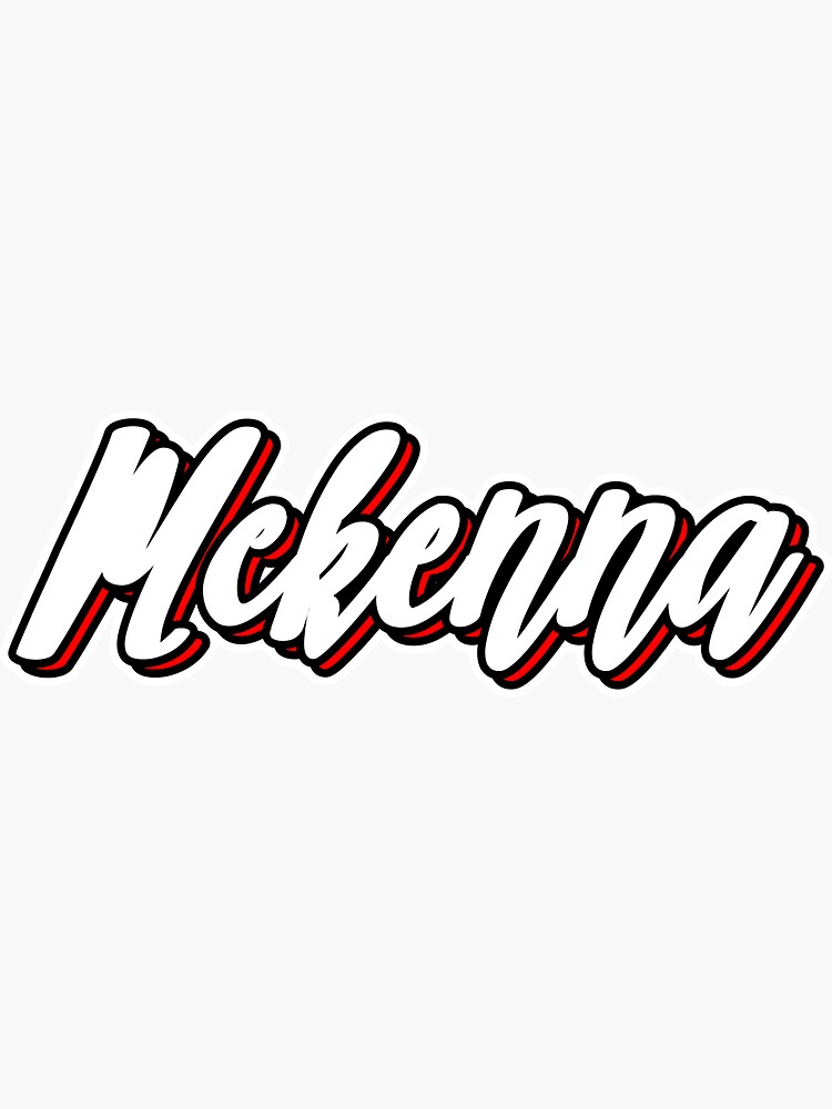 "Mckenna first name - hand lettering design" Sticker for Sale by sulies