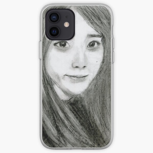 Realistic IU Drawing Art -- Lee Ji-eun Graphite Pencil iPhone Soft Case
