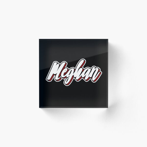 Meghan first name - hand lettering design Acrylic Block