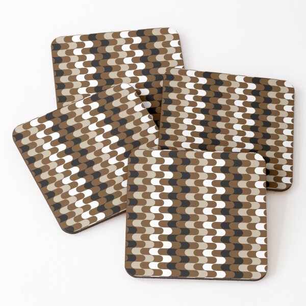 Item preview, Brown & black mod geometric pattern designed and sold by RoyalPeople.