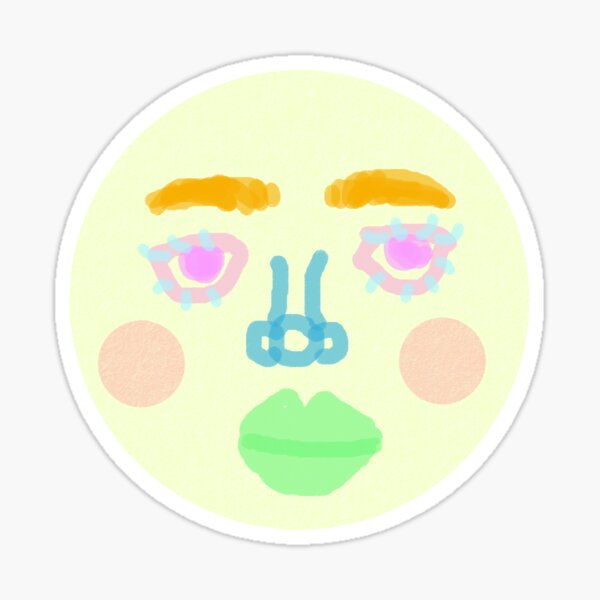Item preview, circled colored face designed and sold by sunchilddd.