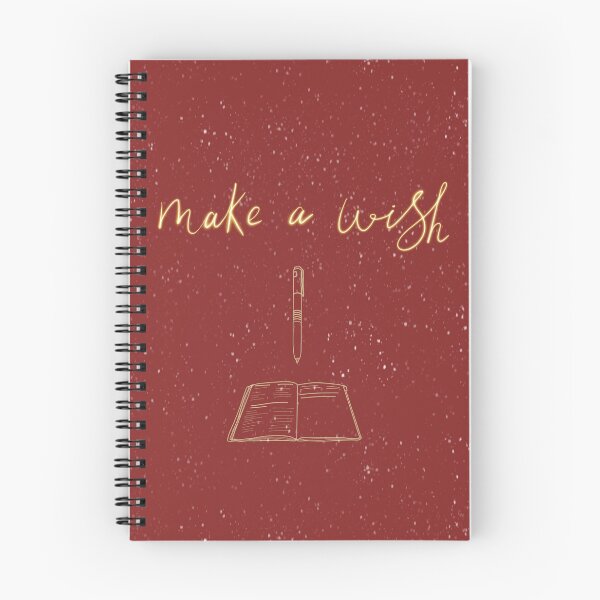 Item preview, Make a wish with your pen and notebook - for learners and writers, red designed and sold by ElmLenonn.
