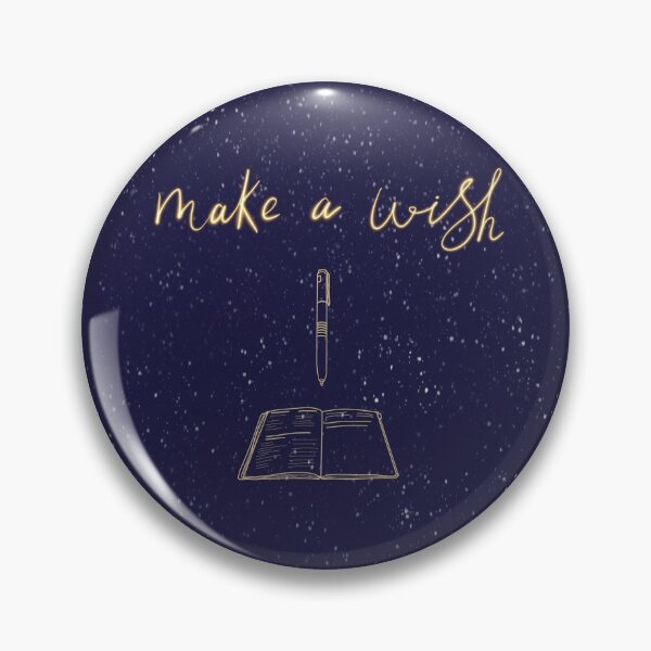 Item preview, Make a wish with your pen and notebook - for learners and writers, navy designed and sold by ElmLenonn.