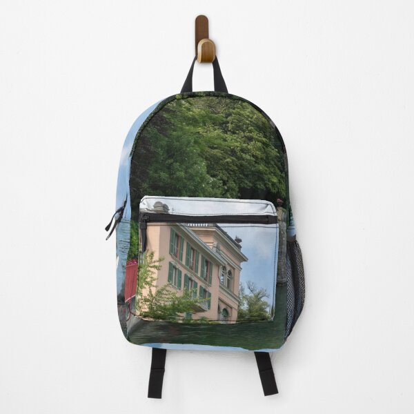 Item preview, Charismatic Varenna Lake Como Italy - Boats Moored by the Lovers Promenade designed and sold by Georgia Mizuleva.