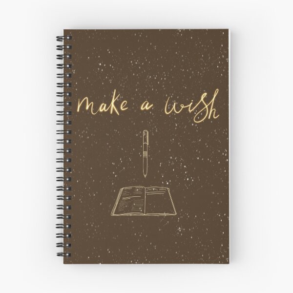 Item preview, Make a wish with your pen and notebook - for learners and writers, brown designed and sold by ElmLenonn.