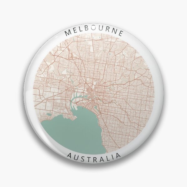Item preview, Mapa de Melbourne, Australia (Tema 2) designed and sold by Mapnify.