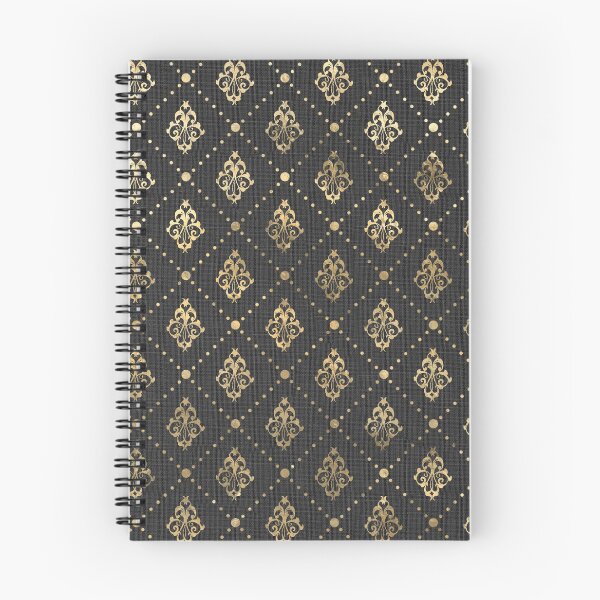 Item preview, Gold damask on black russet linen design designed and sold by AnnieHochmann.