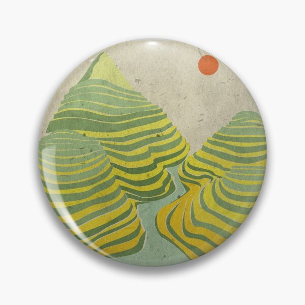 Item preview, TERRACED FIELD | MOUNTAIN PASS LANDSCAPE designed and sold by Dziepdesigns.