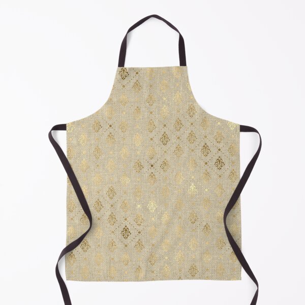 Item preview, Gold damask on russet linen design designed and sold by AnnieHochmann.