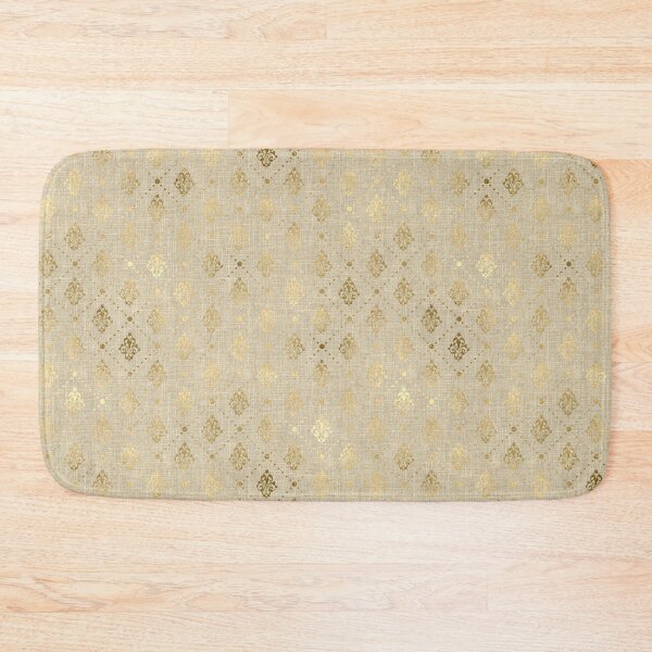 Item preview, Gold damask on russet linen design designed and sold by AnnieHochmann.