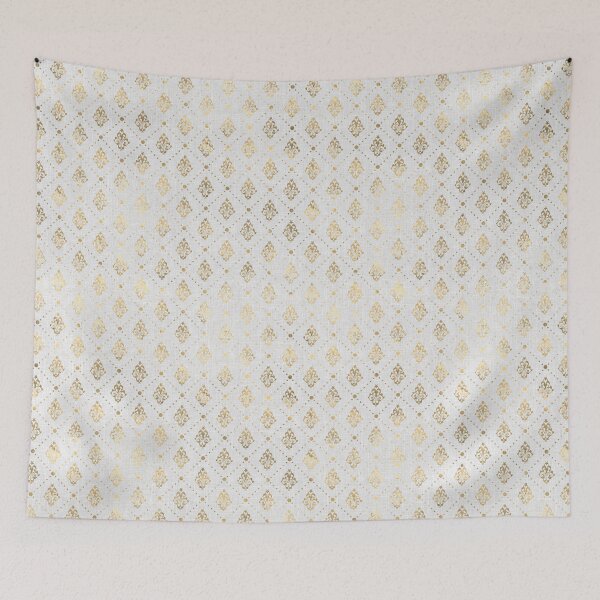 Item preview, Gold damask on white russet linen design designed and sold by AnnieHochmann.