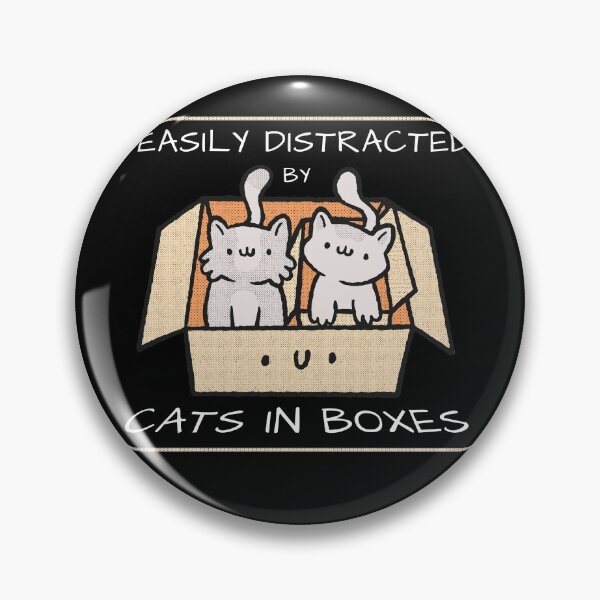 Item preview, Easily distracted by cats in boxes designed and sold by sketchypages.