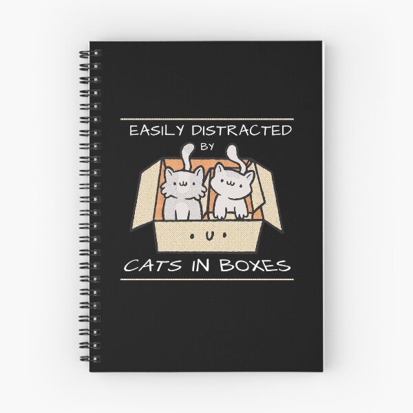 Item preview, Easily distracted by cats in boxes designed and sold by sketchypages.