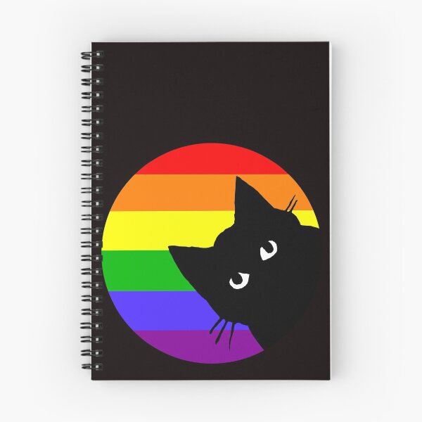 Item preview, Cute peeking gay pride cat, rainbow designed and sold by MickTilio.