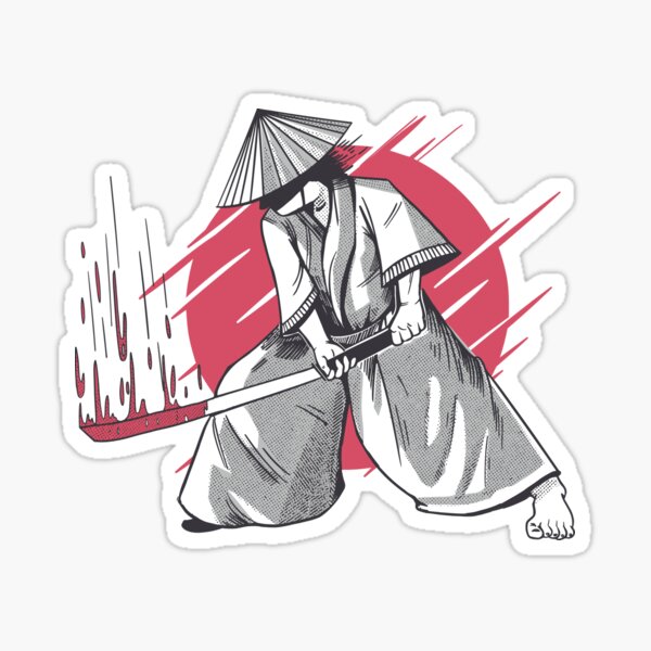 Samurai Katana Sticker For Sale By Ibruster Redbubble