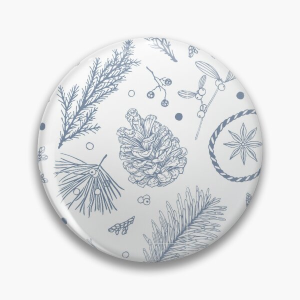 Item preview, Winter Evergreens Pattern On White  designed and sold by karolfuldesigns.